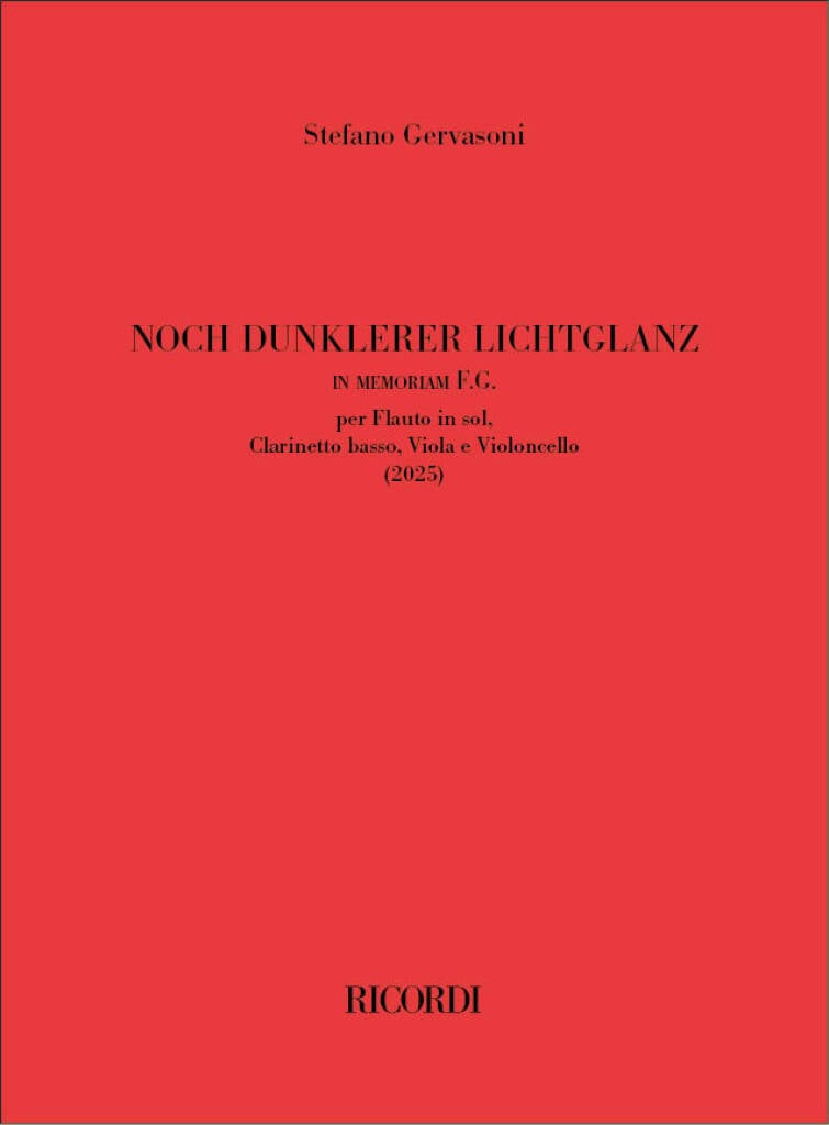 Noch dunklerer lichtglanz (in memoriam F.G.)